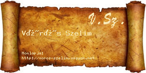 Vörös Szelim névjegykártya